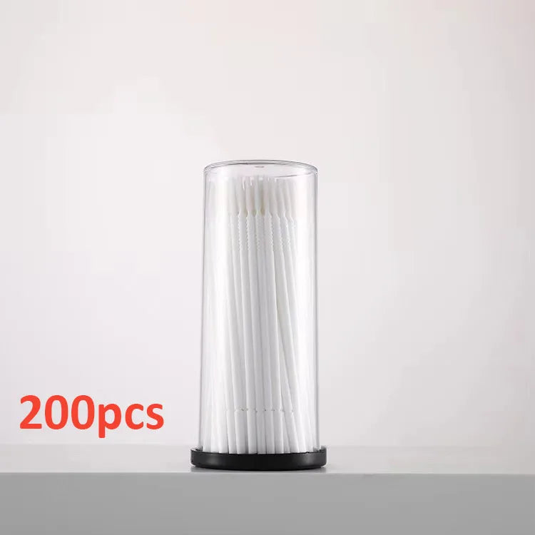 100pcs Long Head White Color Disposable Microbrush Applicator Mini Lash Brush Applicators Microblade Makeup Micro Brushes Tool - Glowing Love