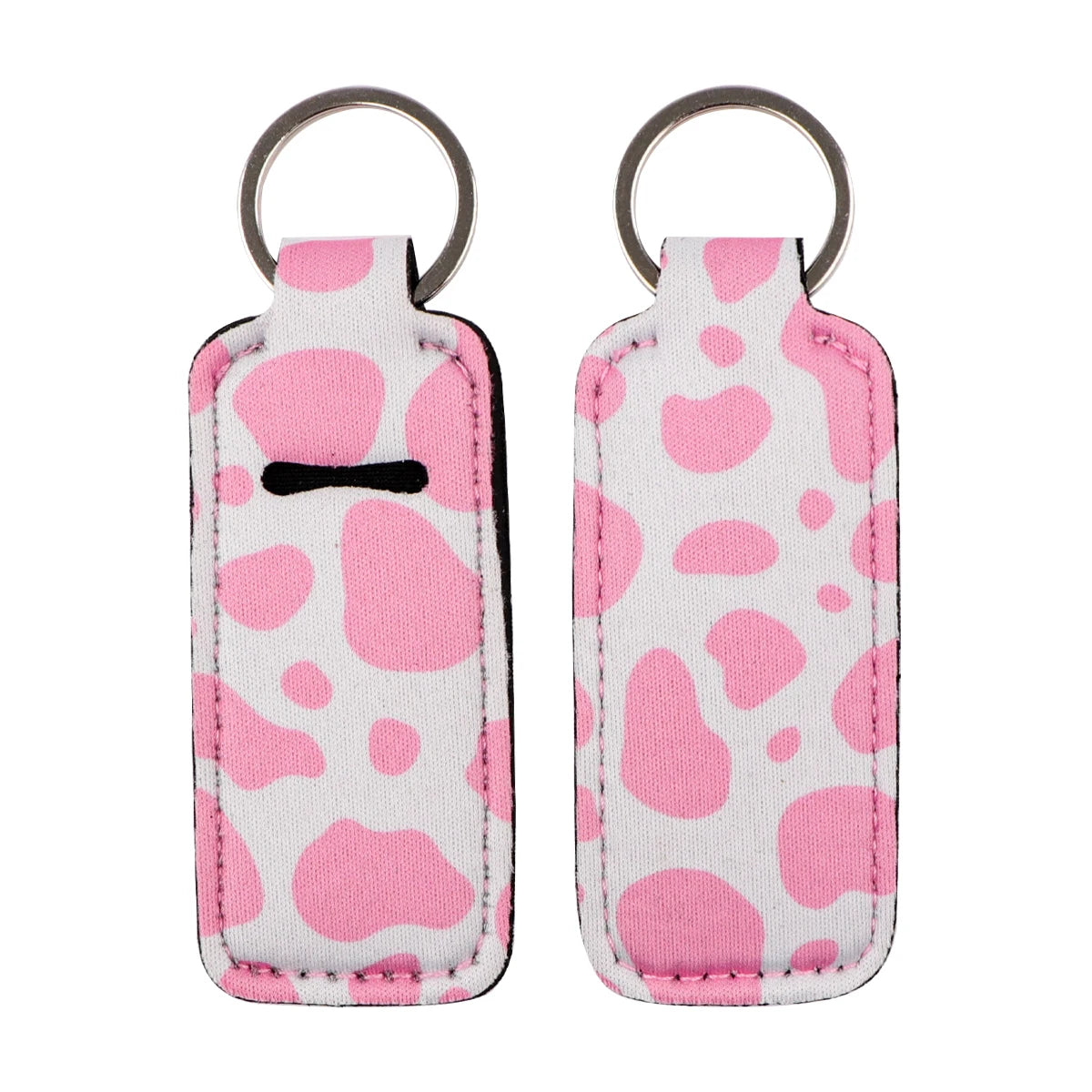 Leopard Print New Fashion Lipstick Holder Keychains Chapstick Holder Lip Balm Lipsticks Keyrings Bag Jewelry - Glowing Love