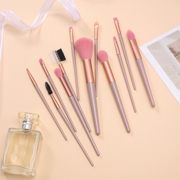 12-Piece Professional Makeup Brush Set – Soft, Stylish & Essential