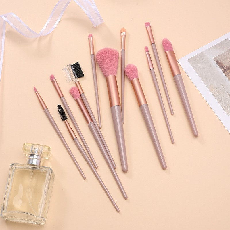 12-Piece Professional Makeup Brush Set – Soft, Stylish & Essential