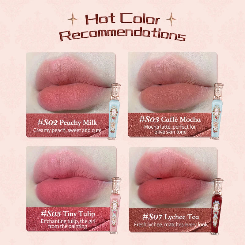 Flower Knows Strawberry Rococo Series Cloud Lip Cream Lipsticks 3.5g - Glowing Love