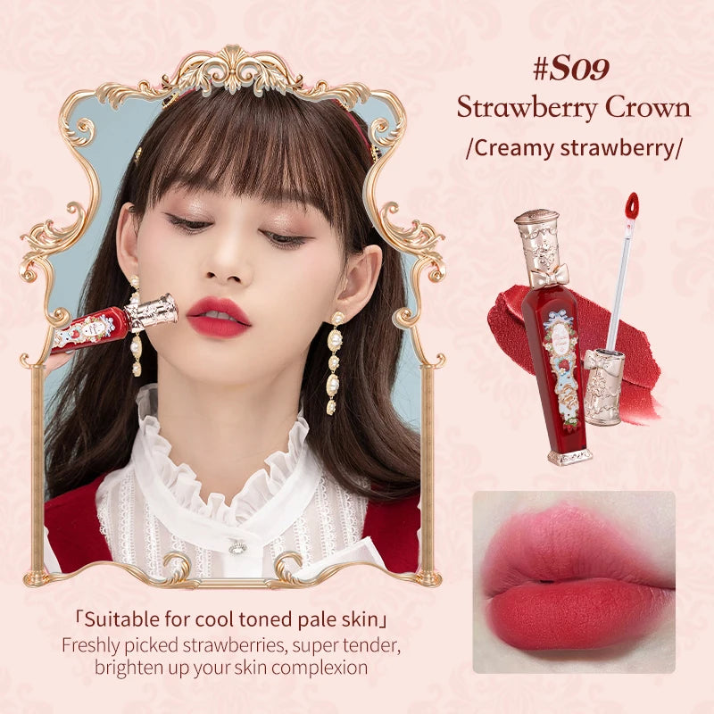 Flower Knows Strawberry Rococo Series Cloud Lip Cream Lipsticks 3.5g - Glowing Love
