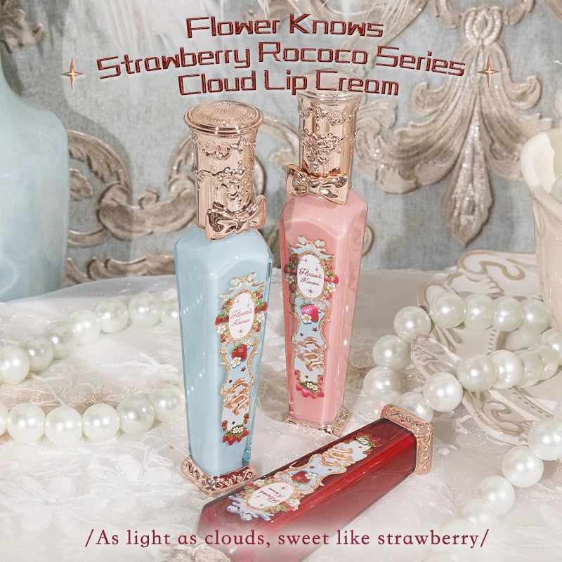Flower Knows Strawberry Rococo Series Cloud Lip Cream Lipsticks 3.5g - Glowing Love