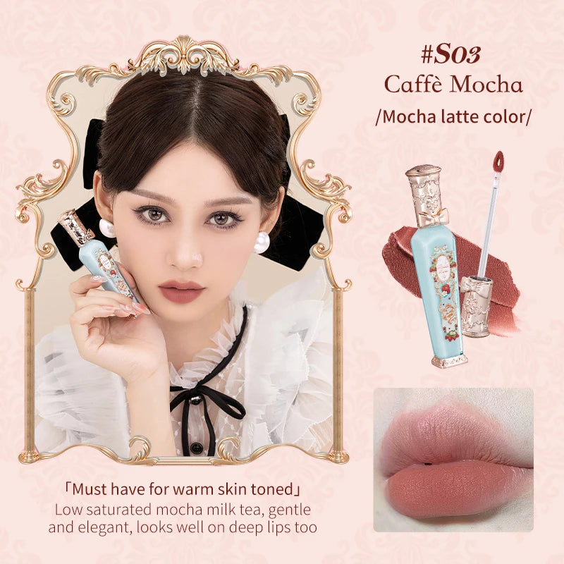 Flower Knows Strawberry Rococo Series Cloud Lip Cream Lipsticks 3.5g - Glowing Love