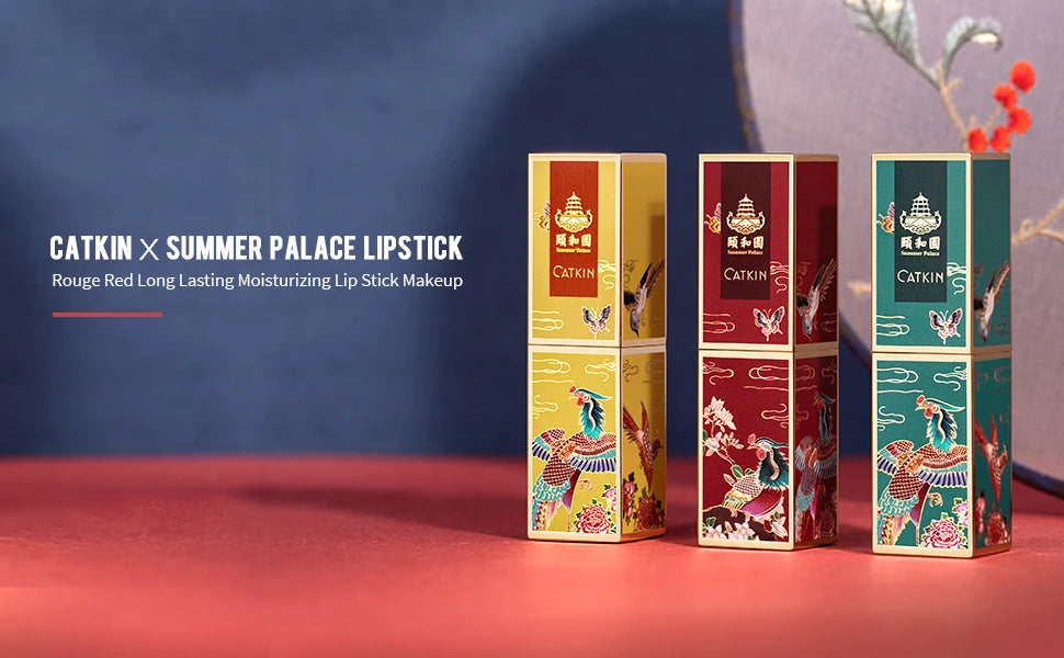 CATKIN Summer Palace Lipsticks Semi-Matte Lipstick Long Lasting for 24H，Lightweight Soft and Ultra Hydrating Lipsticks - Glowing Love