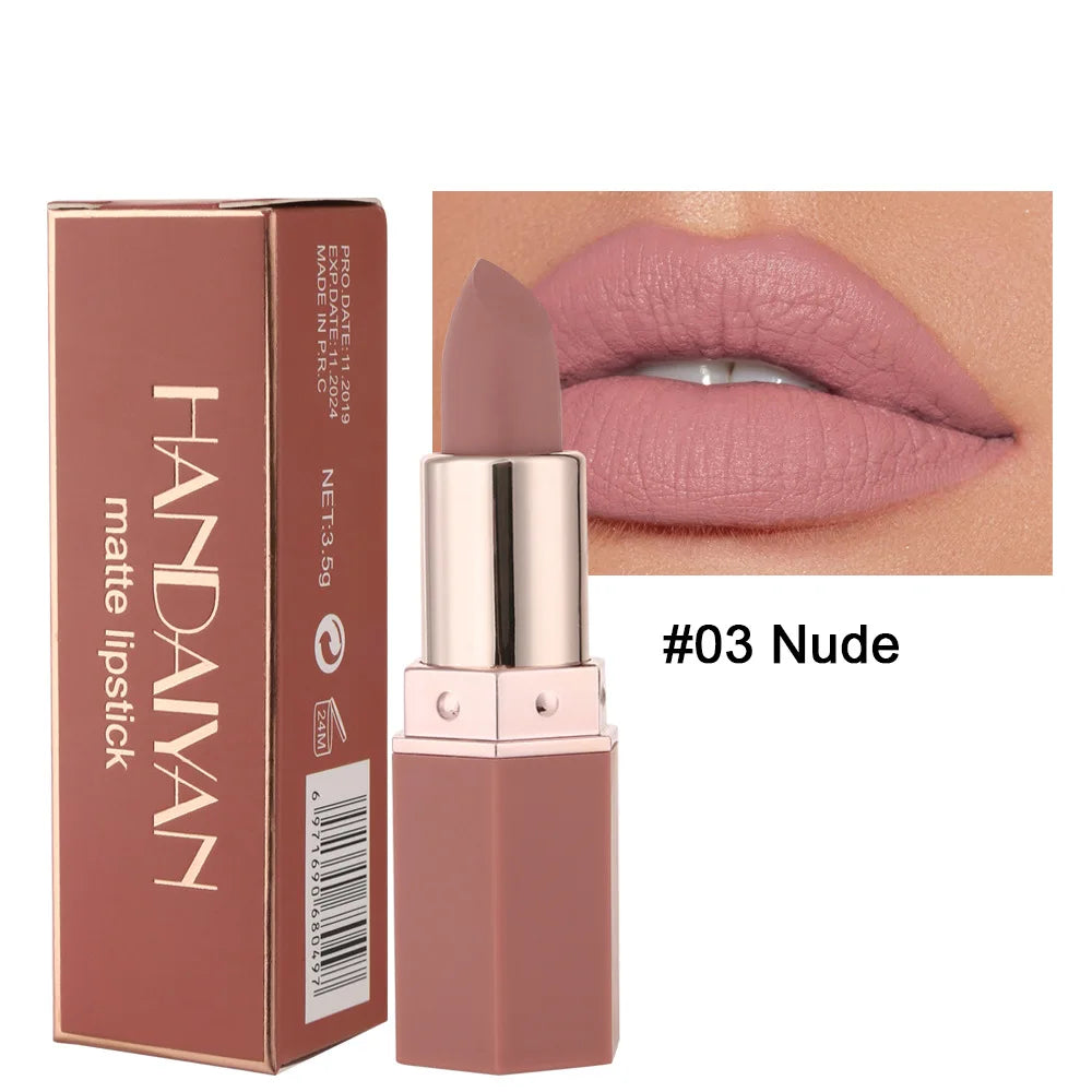 Waterproof Nude Matte Lipsticks Long Lasting Lip Stick Not Fading Sexy Red Pink Velvet Lipsticks Makeup Cosmetic Batom 6 Colors - Glowing Love