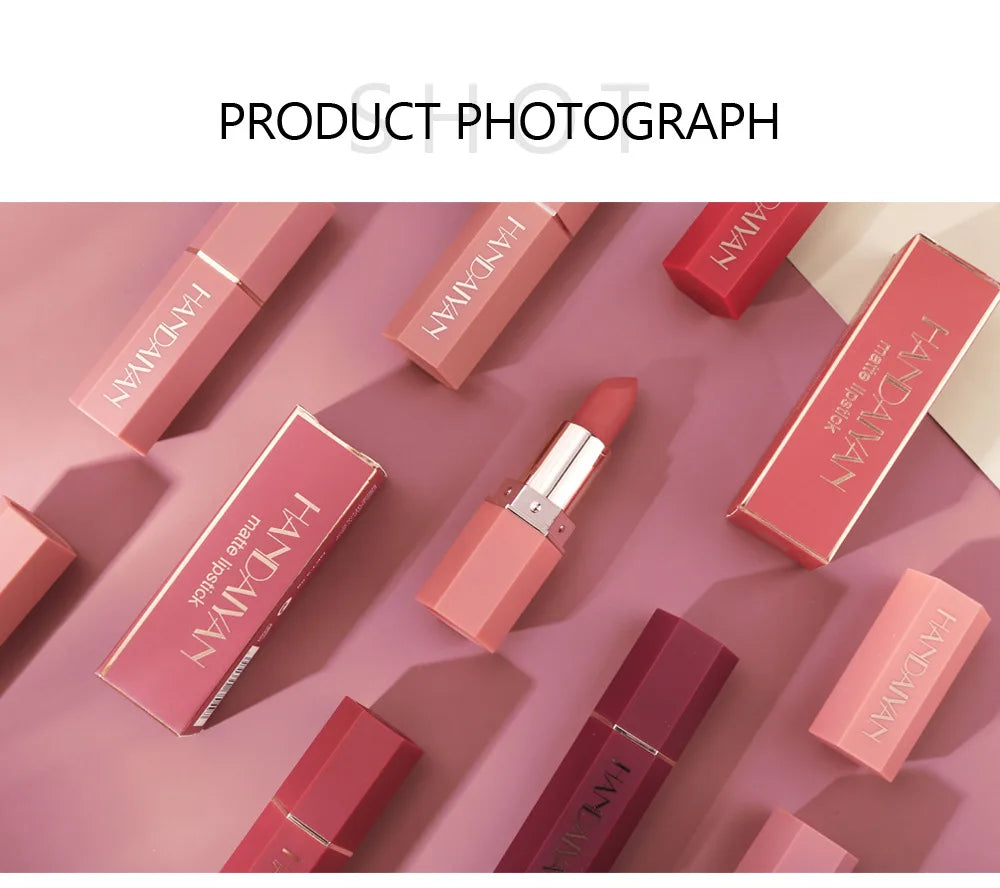 Waterproof Nude Matte Lipsticks Long Lasting Lip Stick Not Fading Sexy Red Pink Velvet Lipsticks Makeup Cosmetic Batom 6 Colors - Glowing Love