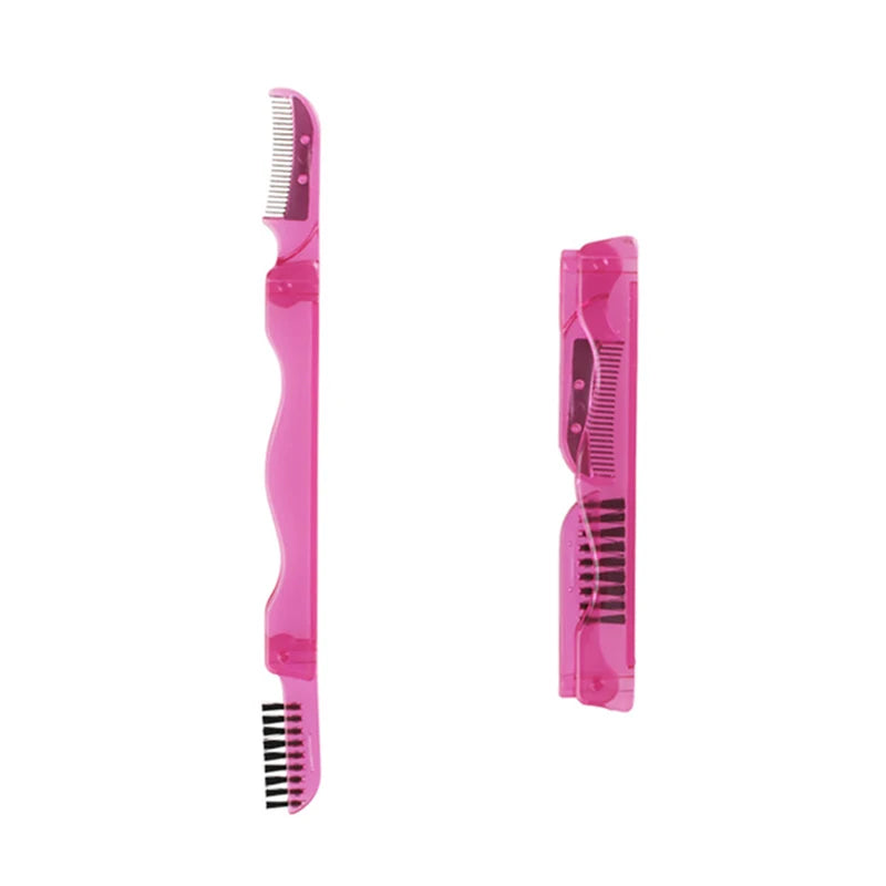 Eyelash Brush Comb Eyelash Extension Supplies Professional Makeup Brushes Collapsible Stainless Steel Eyebrow Comb Lash Brush - Glowing Love