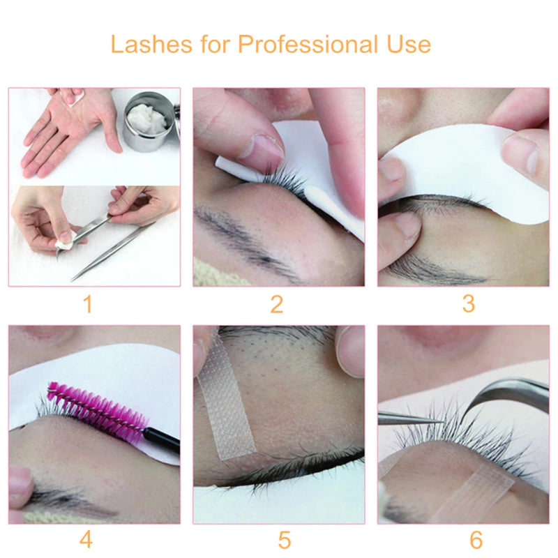 False Eyelash Extension Kit Set Beginner Mannequin Head Lash Brush Tweezers Scissors Lashes Pad Storage Accessories Makeup Tool