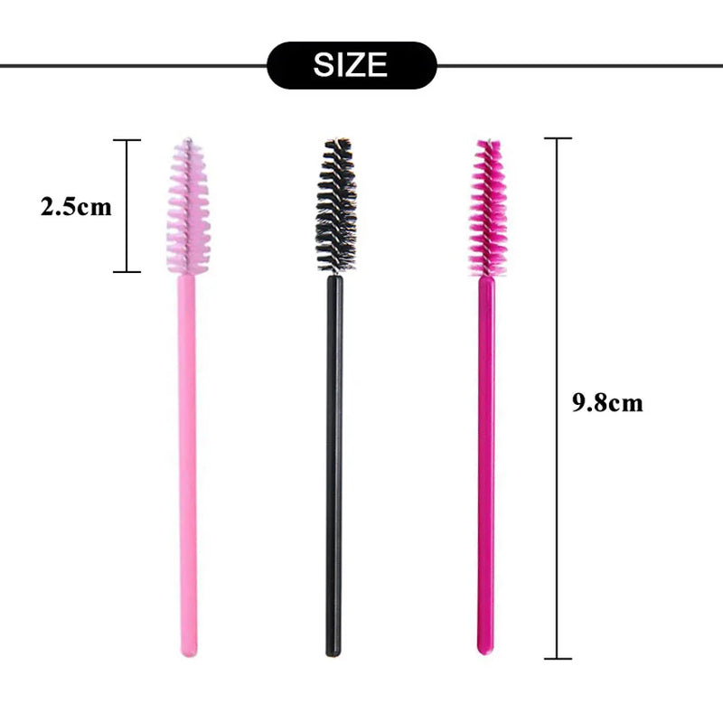 GLAMLASH 50Pcs Lash Brush Eyelash Extension Brush Makeup Brush Makeup Tools