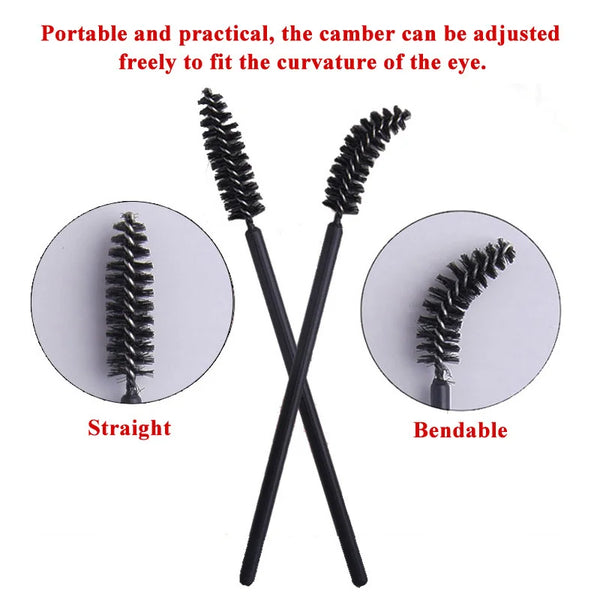 GLAMLASH 50Pcs Lash Brush Eyelash Extension Brush Makeup Brush Makeup Tools