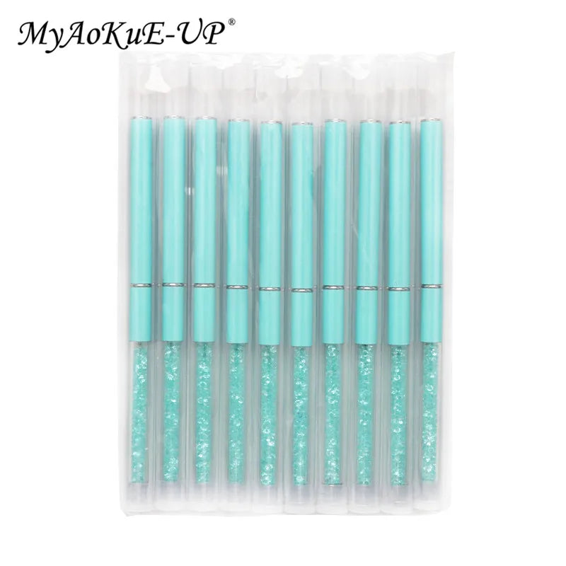 Rhinestone Lash Brush Reusable Eyelash Brushes Mascara Wand Applicator Eyelash Extension Makeup Tool - Glowing Love