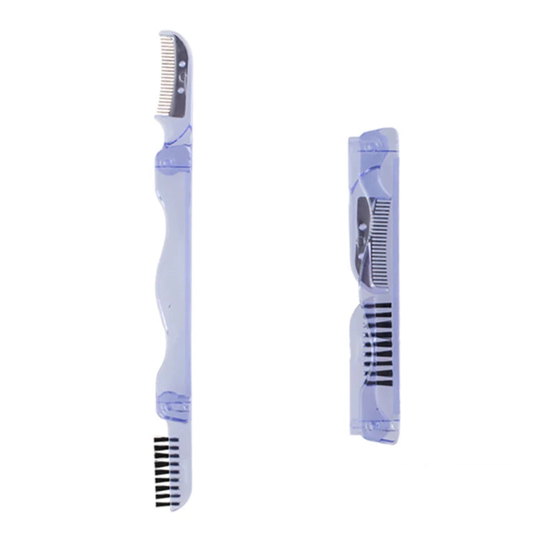Eyelash Brush Comb Eyelash Extension Supplies Professional Makeup Brushes Collapsible Stainless Steel Eyebrow Comb Lash Brush - Glowing Love