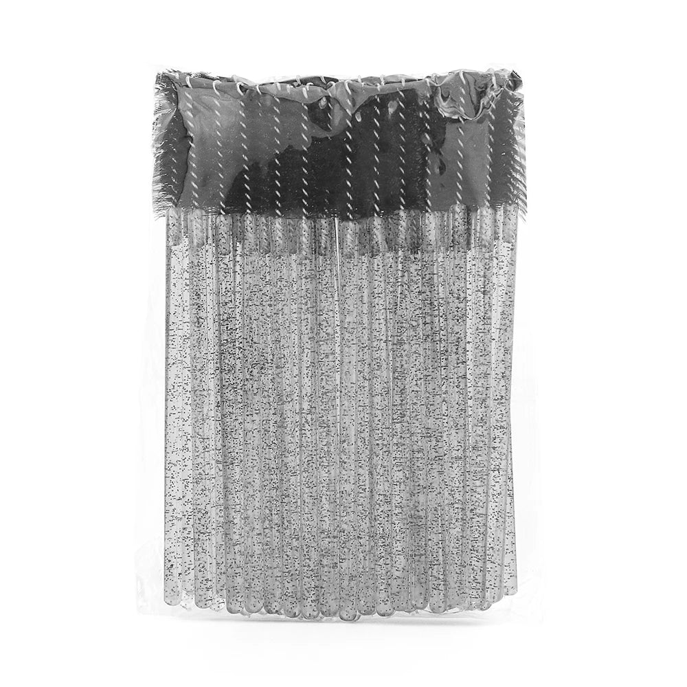 GLAMLASH 50Pcs Lash Brush Eyelash Extension Brush Makeup Brush Makeup Tools - Glowing Love