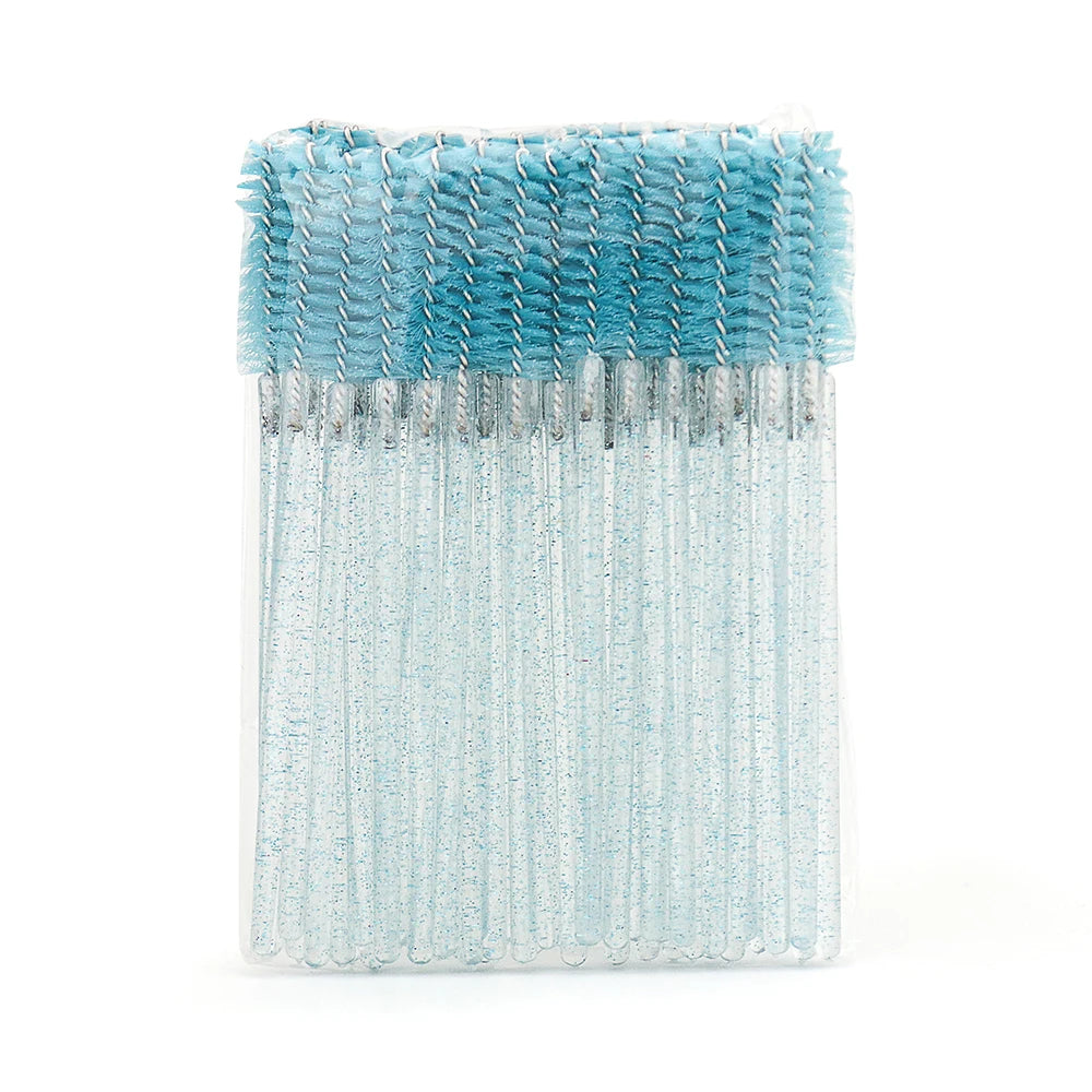 GLAMLASH 50Pcs Lash Brush Eyelash Extension Brush Makeup Brush Makeup Tools - Glowing Love