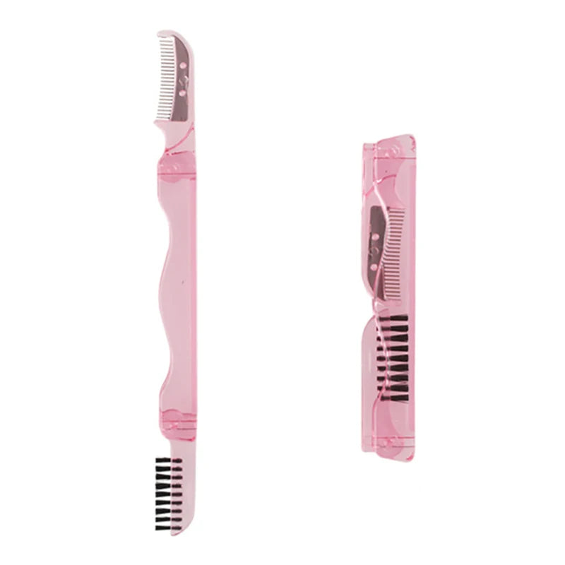 Eyelash Brush Comb Eyelash Extension Supplies Professional Makeup Brushes Collapsible Stainless Steel Eyebrow Comb Lash Brush - Glowing Love