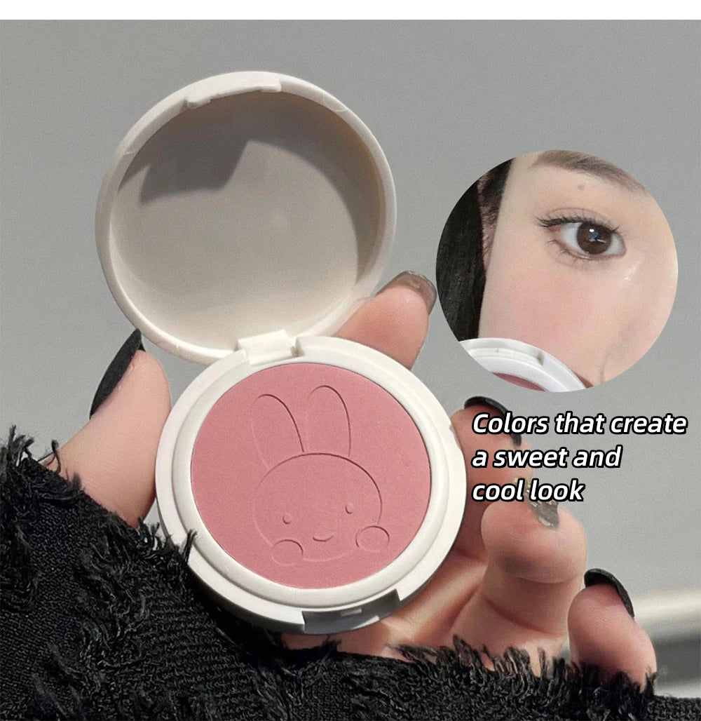 Single Color Blush Palette Waterproof Matte Peach Rouge Orange Red Face Blush Cheek Tint Brighten Contour Female Makeup Cosmetic