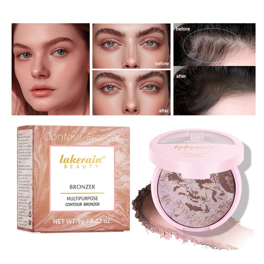 Demi Matte Baked Powder Palette Color Correcting Powder Foundation Brighten Coverage Oil Control Semi Matte Natural Finish Makeu - Glowing Love