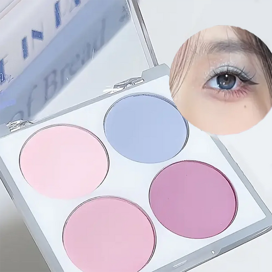 4-Color Matte Blush Palette, Waterproof Long-Lasting, Easy Apply,Multi-Look Face & Eye Makeup,Unisex,Safe Certified,Perfect Gift