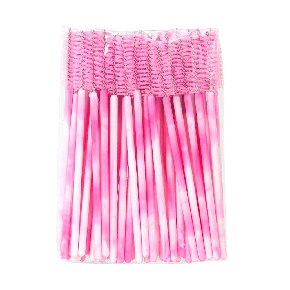 GLAMLASH 50Pcs Lash Brush Eyelash Extension Brush Makeup Brush Makeup Tools - Glowing Love