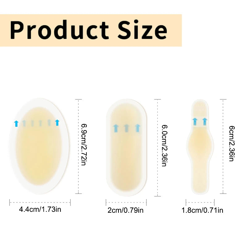 24pcs Adhesive Hydrocolloid Gel Blister Plaster Heel Anti Wear Sticker For Pedicure Foot Care Patch Tool - Glowing Love