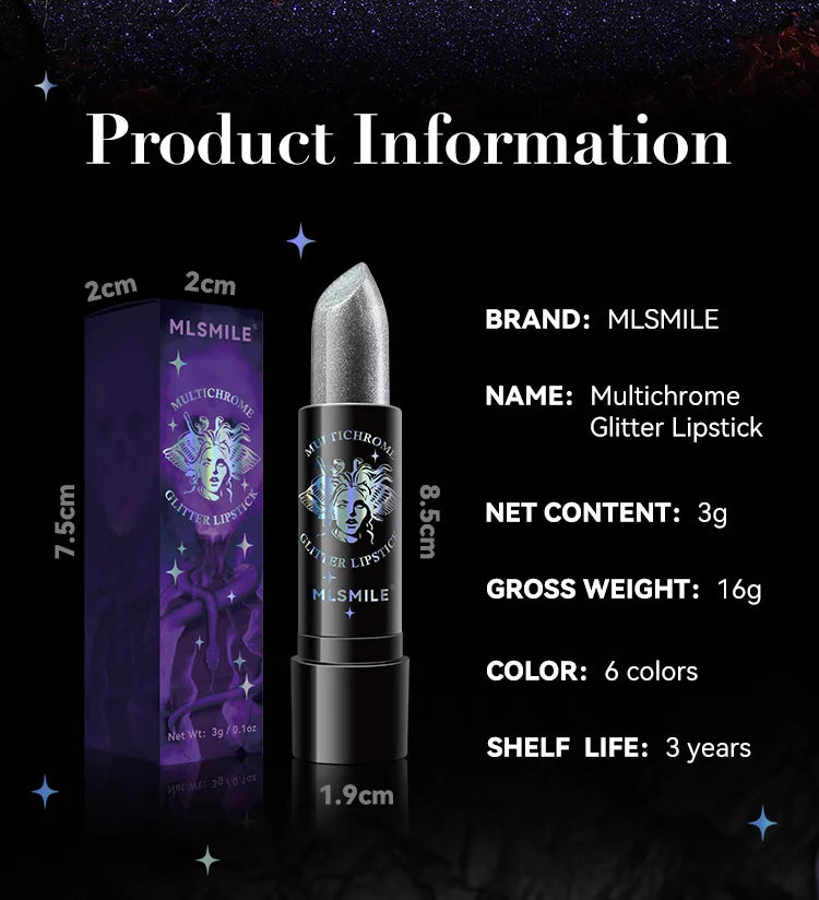 Pearly Lustre Diamond Lipstick Shiny Metallic Lipsticks Black Dark Red Lipsticks Matte Lasting Non-stick Cup Festival Lip Makeup - Glowing Love