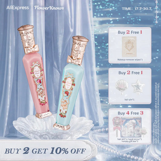 Flower Knows Strawberry Rococo Series Cloud Lip Cream Lipsticks 3.5g - Glowing Love