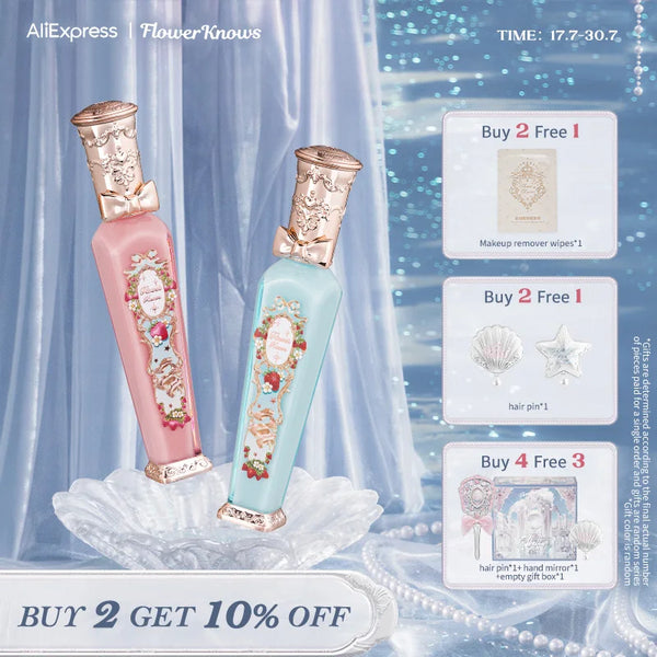 Flower Knows Strawberry Rococo Series Cloud Lip Cream Lipsticks 3.5g