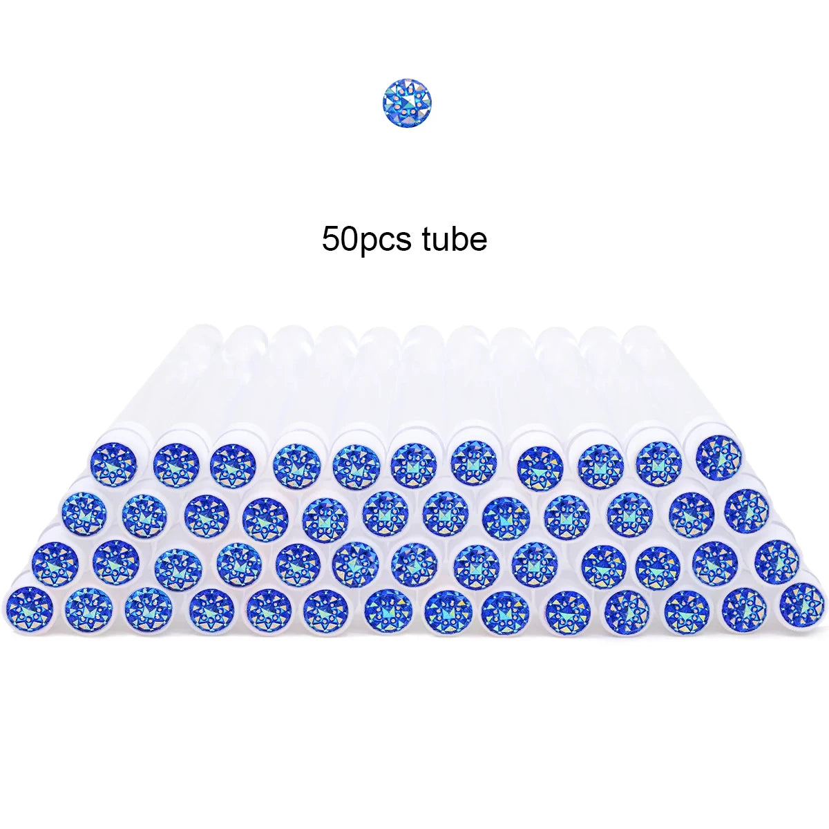 50Pcs Eyelash Brush Tubes With Crystal Lash Mascara Wands Eyebrow Comb Spoolies Container Lash Brush Applicators Makeup Tools - Glowing Love