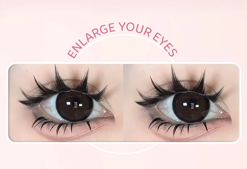 DINGSEN 5 Pairs Manga Lashes Eyes Lashes Soft Natural Long Eyelashes Fake Lashes Anime Wispy Strip False Eyelashes Makeup - Glowing Love