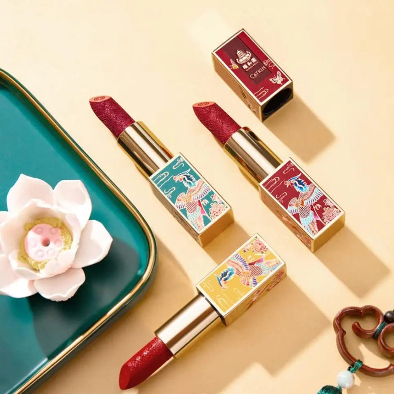 CATKIN Summer Palace Lipsticks Semi-Matte Lipstick Long Lasting for 24H，Lightweight Soft and Ultra Hydrating Lipsticks