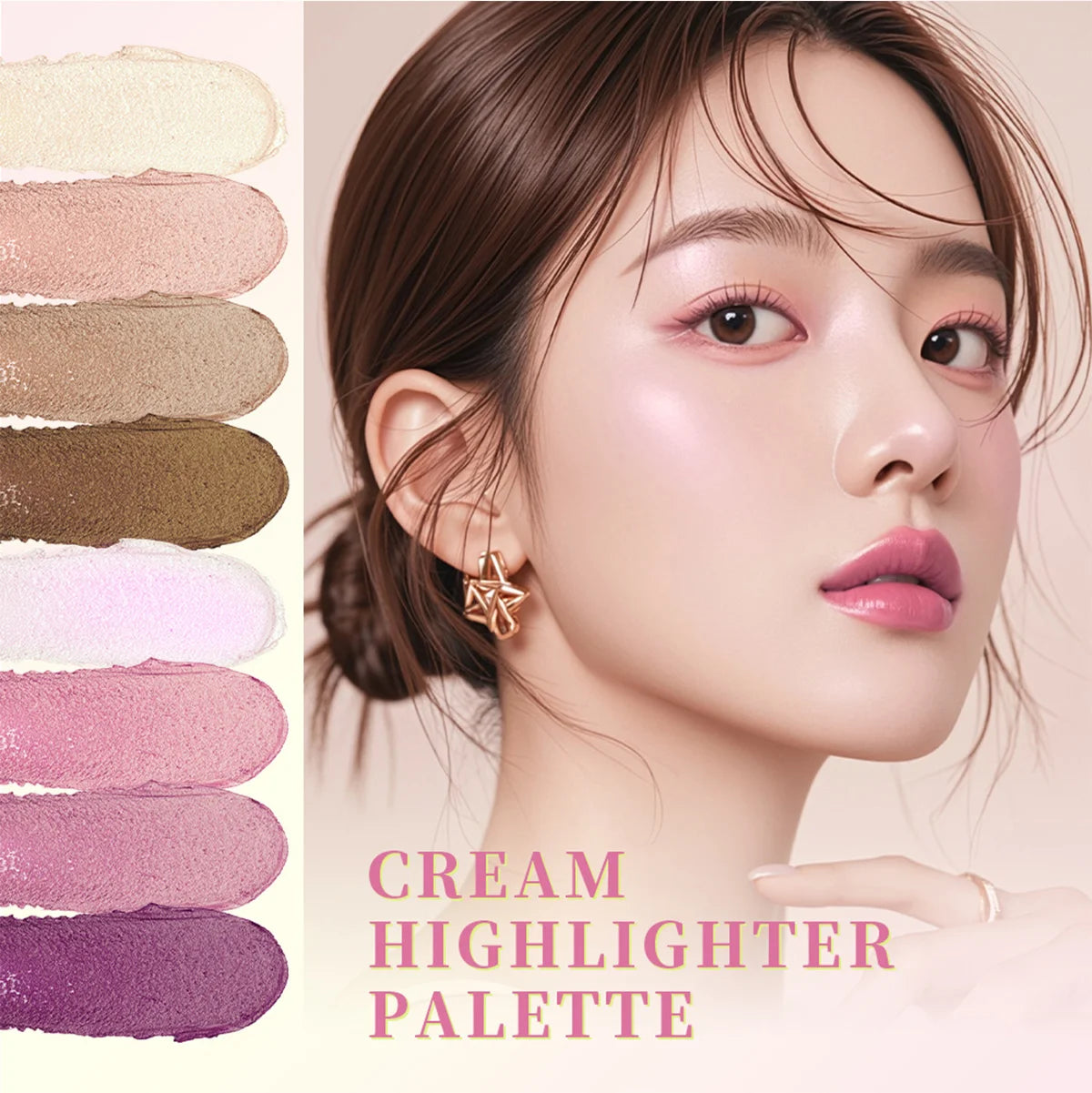 8Colors Highlight/Brow/Blush Palett Enhance Facial Three-dimensional Makeup Shimmer Waterproof Makeup Tool Cosmetic