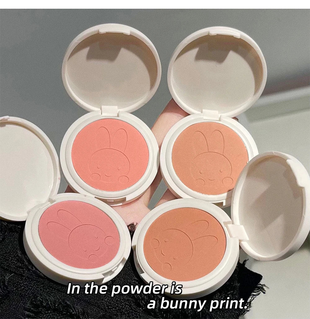 Single Color Blush Palette Waterproof Matte Peach Rouge Orange Red Face Blush Cheek Tint Brighten Contour Female Makeup Cosmetic