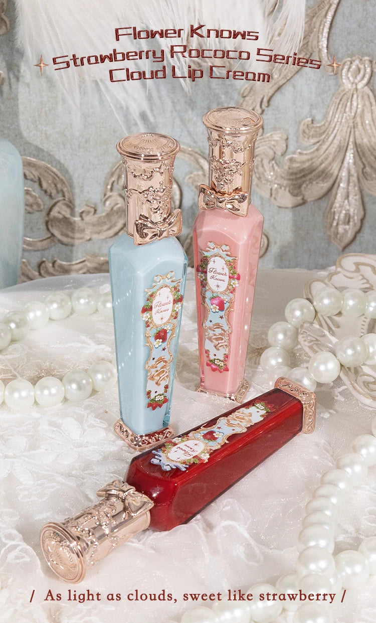 Flower Knows Strawberry Rococo Series Cloud Lip Cream Lipsticks 3.5g - Glowing Love