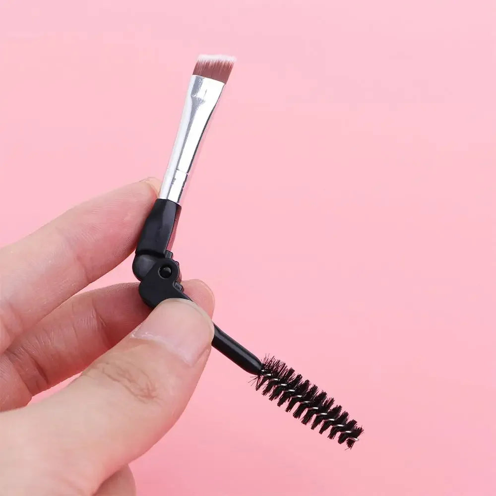 Tool Eyelash Separator Portable  Mascara  Applicator Duo Angled  Eyebrow  Brush Foldable Eyebrow Brush Spoolie Brush lash brush - Glowing Love