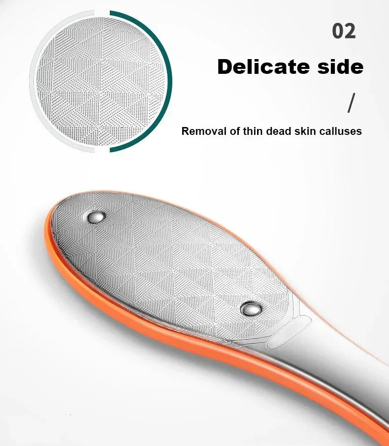 Double Sided Foot File Pedicure Foot Care Tools Dead Skin Callus Remover Stainless Steel Professional - Glowing Love