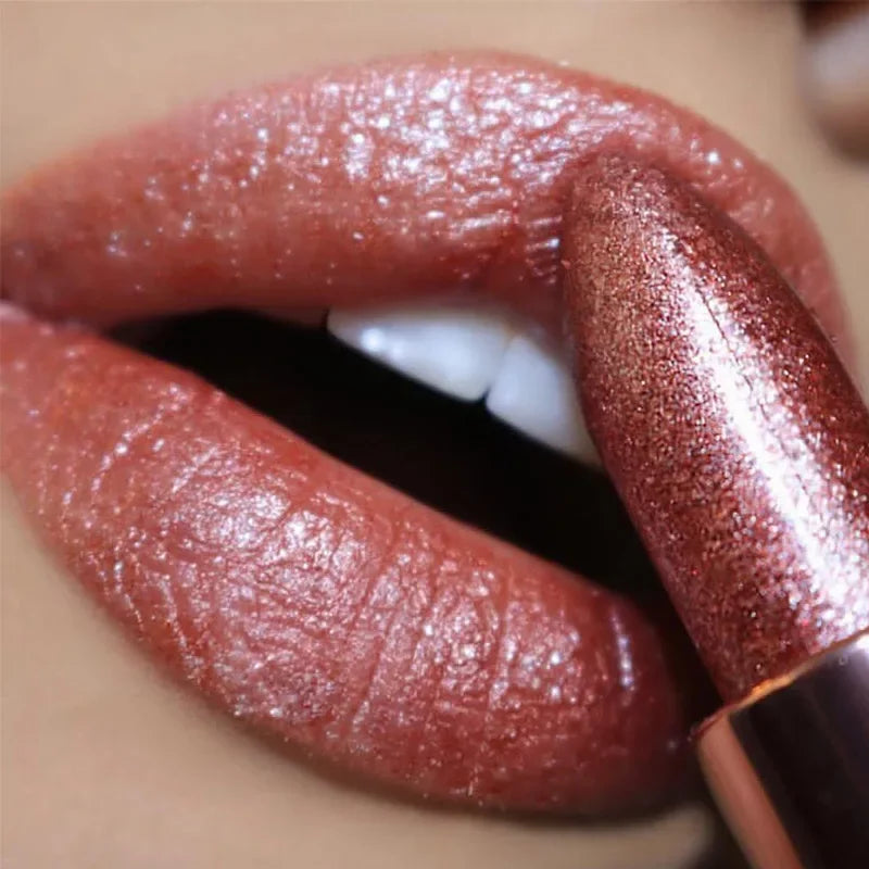 Diamond Temperature Color Changing Glitter Lipsticks Waterproof Longlasting Moisturizing Velvet Matte Lip Tint Sexy Lips Makeups