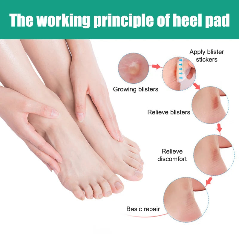 24pcs Adhesive Hydrocolloid Gel Blister Plaster Heel Anti Wear Sticker For Pedicure Foot Care Patch Tool - Glowing Love