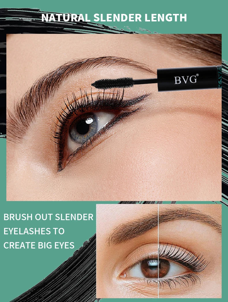 Double-ended mascara with ultra-fine brush head, full of curling, waterproof, anti-fouling, no makeup, curling eyelash makeup to