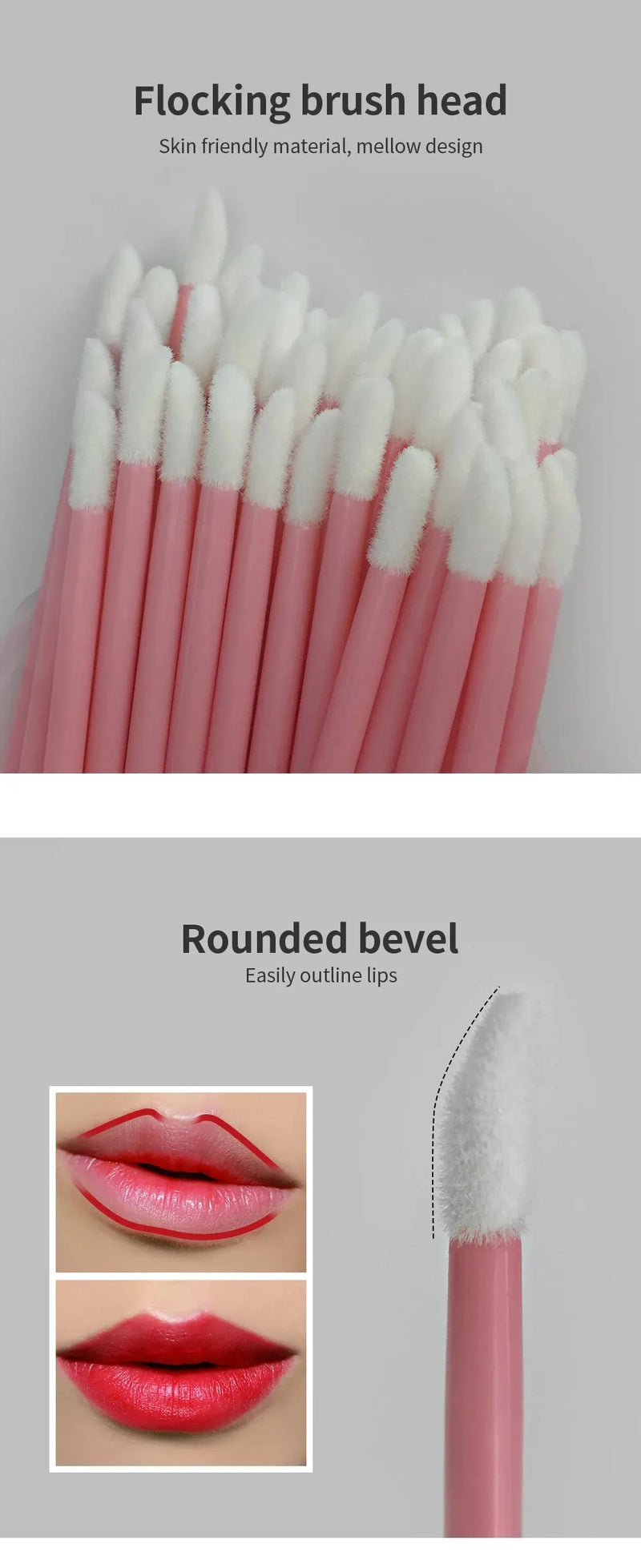 50Pcs Disposable Eyelash Eyebrow Brushes Gloss Swabs Lash Brush Eyeshadow Gloss Mascara Brushes