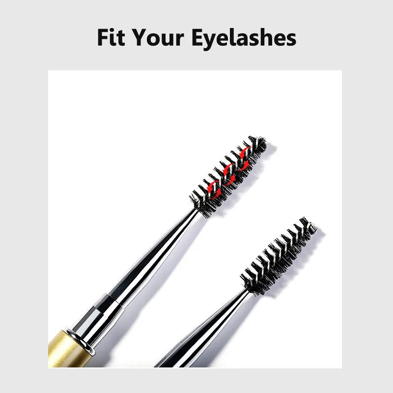 Rhinestone Handle Lash Brush Reusable Eyelash Brushes Mascara Applicator Wand Brushes Eyelash Extension Makeup Tool  Eyelashes - Glowing Love