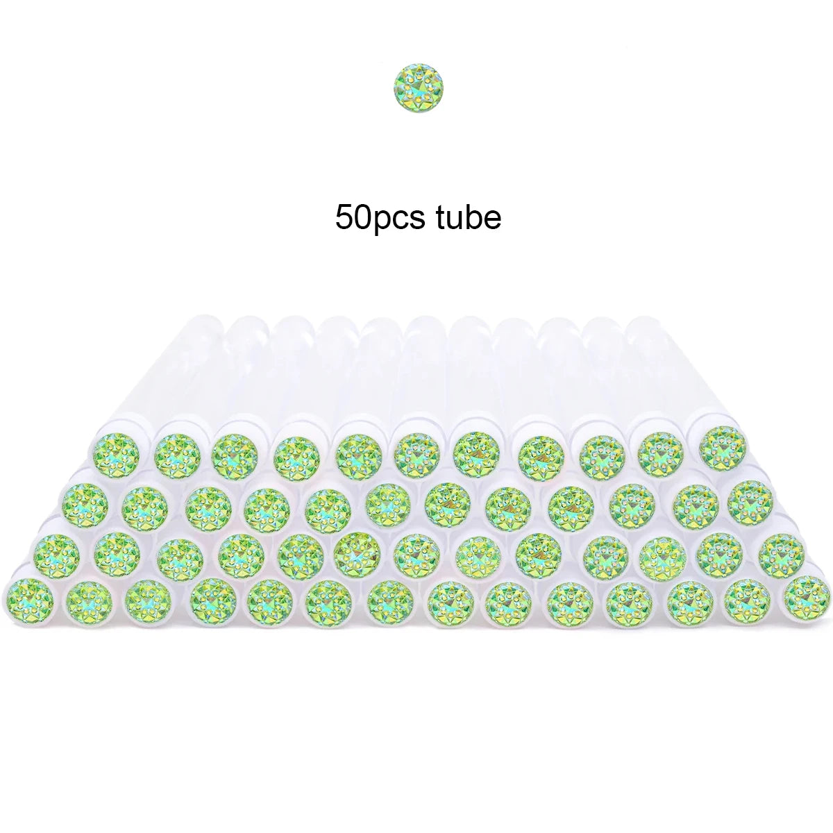 50Pcs Eyelash Brush Tubes With Crystal Lash Mascara Wands Eyebrow Comb Spoolies Container Lash Brush Applicators Makeup Tools - Glowing Love