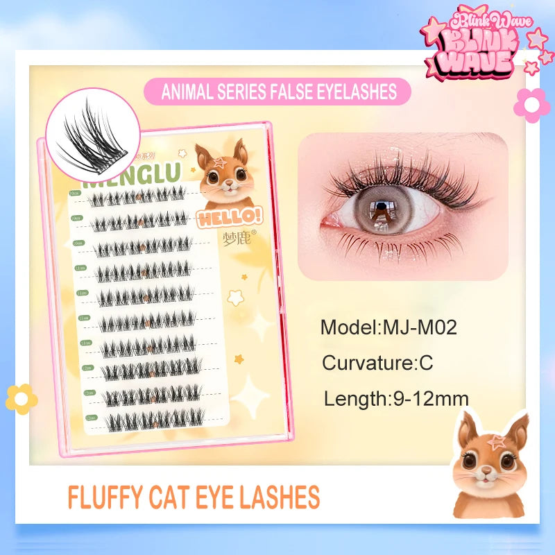 New Glue-free Self-adhesive False EyelashesC Curl Girl Group False Eyelashes DIY Anime Eyes Lashes Extension Enlarge Eyes Tool - Glowing Love