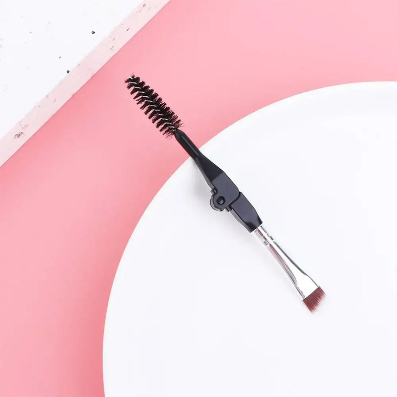 Tool Eyelash Separator Portable  Mascara  Applicator Duo Angled  Eyebrow  Brush Foldable Eyebrow Brush Spoolie Brush lash brush