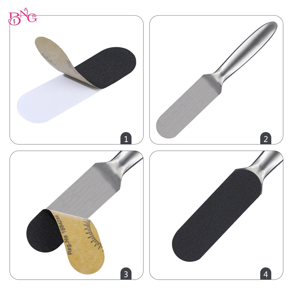 Professional Pedicure Foot File - Reusable Stainless Steel Cracked Skin Corns Callus Remover Feet Rasp - Glowing Love