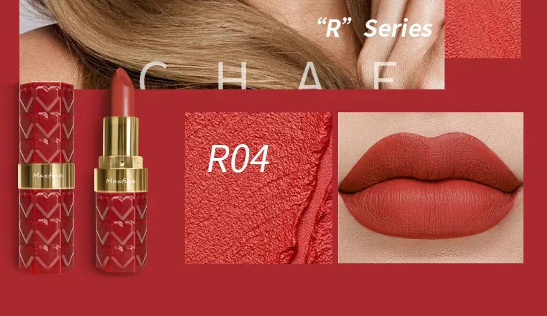 Nude Matte Lipsticks 4 Colors Waterproof Long Lasting Lip Stick Not Fading Sexy Nude Red Pink Velvet Lipsticks Makeup Cosmetic
