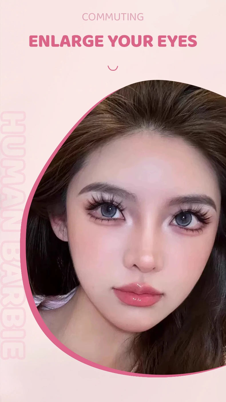 DINGSEN 5 Pairs Manga Lashes Eyes Lashes Soft Natural Long Eyelashes Fake Lashes Anime Wispy Strip False Eyelashes Makeup - Glowing Love