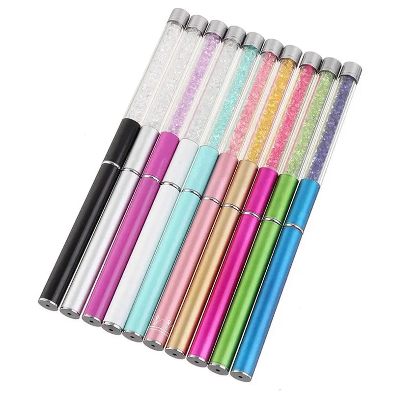 Rhinestone Handle Lash Brush Reusable Eyelash Brushes Mascara Applicator Wand Brushes Eyelash Extension Makeup Tool  Eyelashes