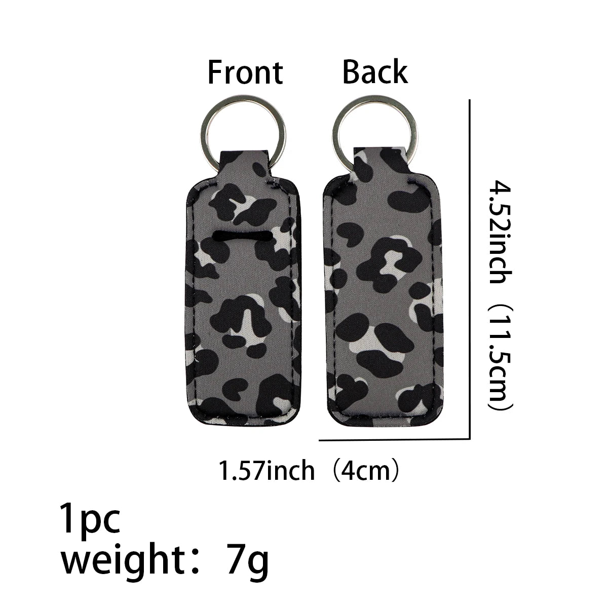 Leopard Print New Fashion Lipstick Holder Keychains Chapstick Holder Lip Balm Lipsticks Keyrings Bag Jewelry - Glowing Love