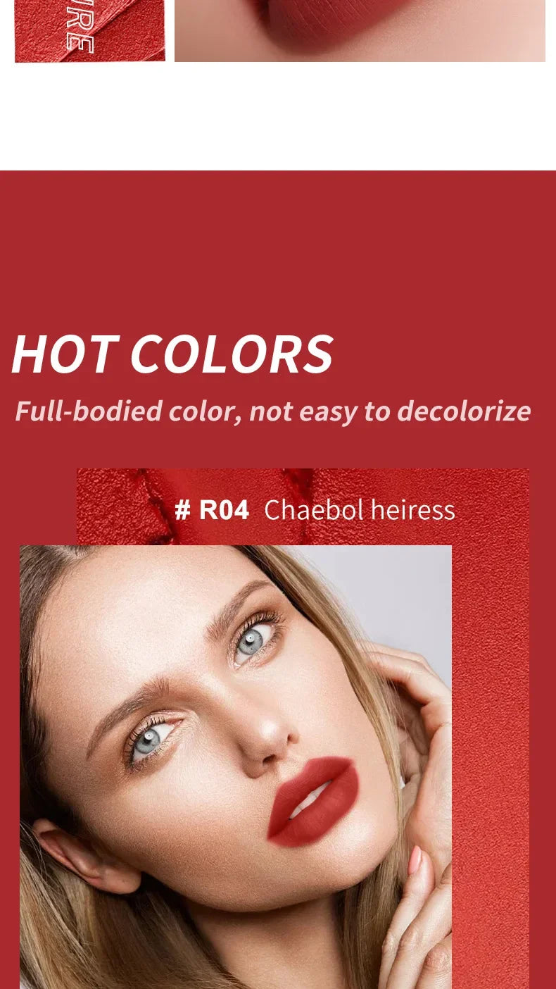 Nude Matte Lipsticks 4 Colors Waterproof Long Lasting Lip Stick Not Fading Sexy Nude Red Pink Velvet Lipsticks Makeup Cosmetic